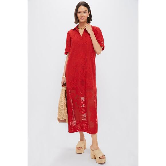 TUCKERNUCK Crimson Lace Marta Dress Size XL NWT Retail $298 Tuckernuck - Picture 4 of 7